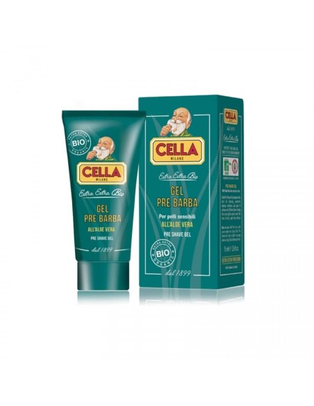 Cella Milano Gel pre barba bio per pelli sensibili all'ole vera 75 ml