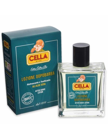 Cella Milano Lozione dopobarba bio rinfrescante e tonificante all'aloe vera 100 ml