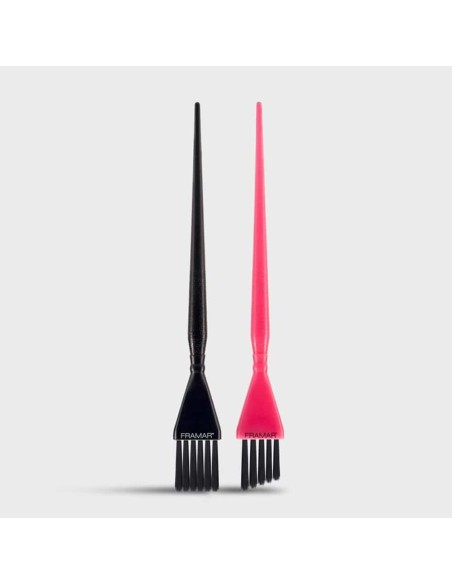 Framar Detail Brush Set nero/rosa 2 pz