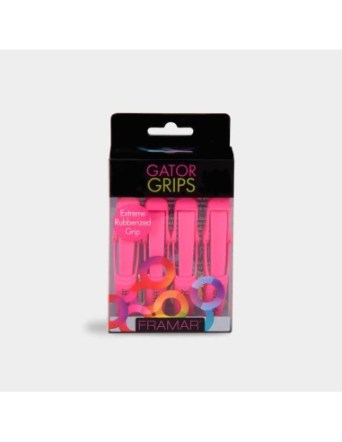 Framar Gator Grip Clips Rosa 4 pz