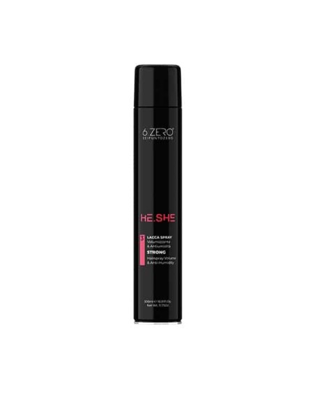 6.ZERO He.she Lacca spray volumizzante anti umidità 500 ml