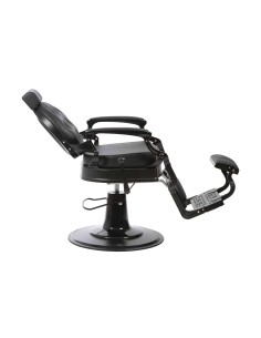 Vibbel Poltrona da barbiere buzz black black con schienale reclinabile 2