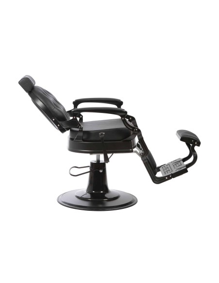 Vibbel Poltrona da barbiere buzz black black con schienale reclinabile