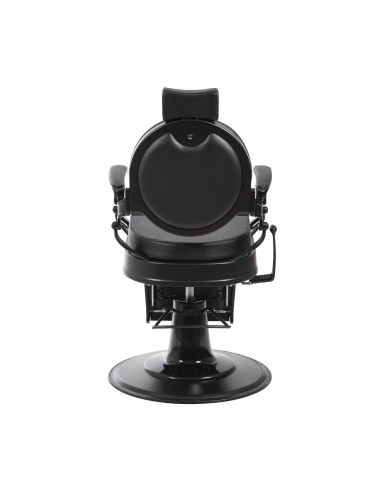 Vibbel Poltrona da barbiere buzz black black con schienale reclinabile