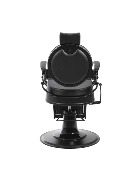 Vibbel Poltrona da barbiere buzz black black con schienale reclinabile