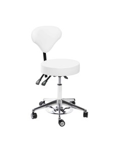Dduueett Orion Adapt Sgabello circolare con schienale colore bianco