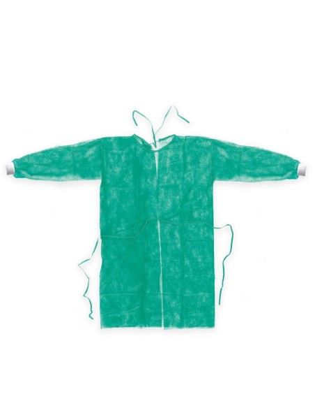 Rays Camice Visitatore Verde in TNT taglia m con polsino in maglia conf. 10 pz