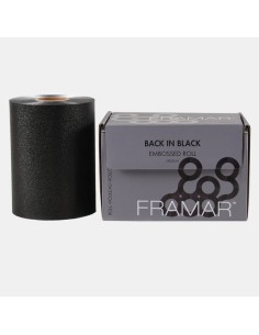 Framar Embossed Roll Back in black alluminio per meches 100,58 mt