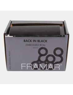 Framar Embossed Roll Back in black alluminio per meches 100,58 mt 2