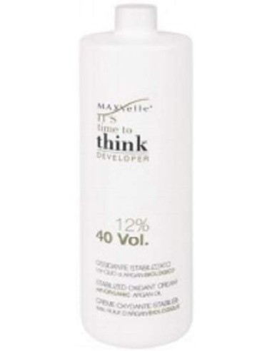 Maxxelle Maxelle - Ossidante stabilizzato con olio di argan biologico per la cura dei capelli (1000 ml) (40 vol. 12%)