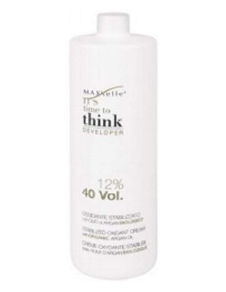 Maxxelle Maxelle - Ossidante stabilizzato con olio di argan biologico per la cura dei capelli (1000 ml) (40 vol. 12%)