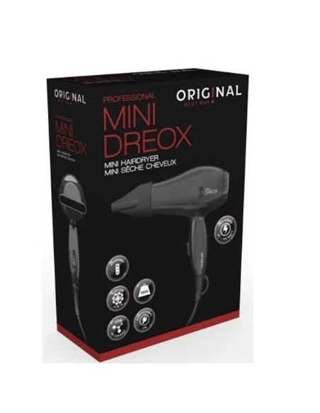 Sibel Asciugacapelli da viaggio mini dreox nero 1000 W