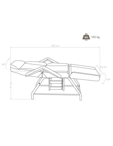 Dduueett Poltrona lettino nash top a 2 snodi con porta oggetti