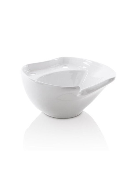 Xanitalia Pro Vasca Lavabo in Ceramica per lavatesta da parrucchiere barbiere bianca