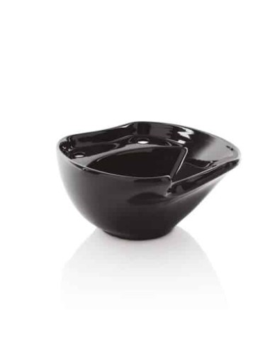 Xanitalia Pro Vasca Lavabo in Ceramica per lavatesta da parrucchiere barbiere nera