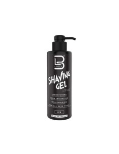 L3VEL3 Shaving Gel ice 500 ml - gel da rasatura trasparente