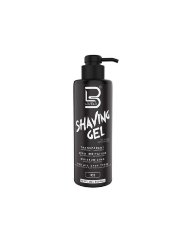 L3VEL3 Shaving Gel ice 500 ml - gel da rasatura trasparente