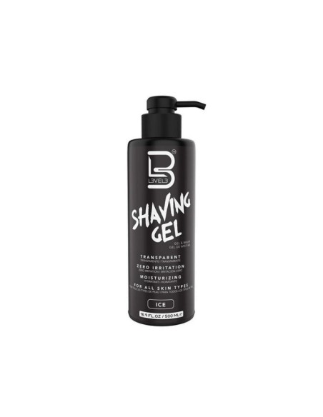 L3VEL3 Shaving Gel ice 500 ml - gel da rasatura trasparente
